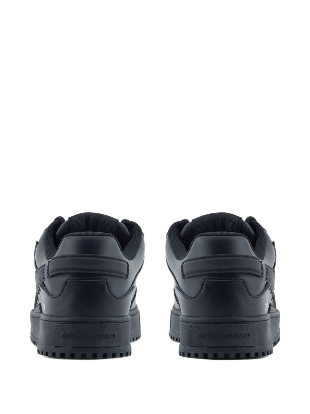 maxi-logo leather sneakers - 3