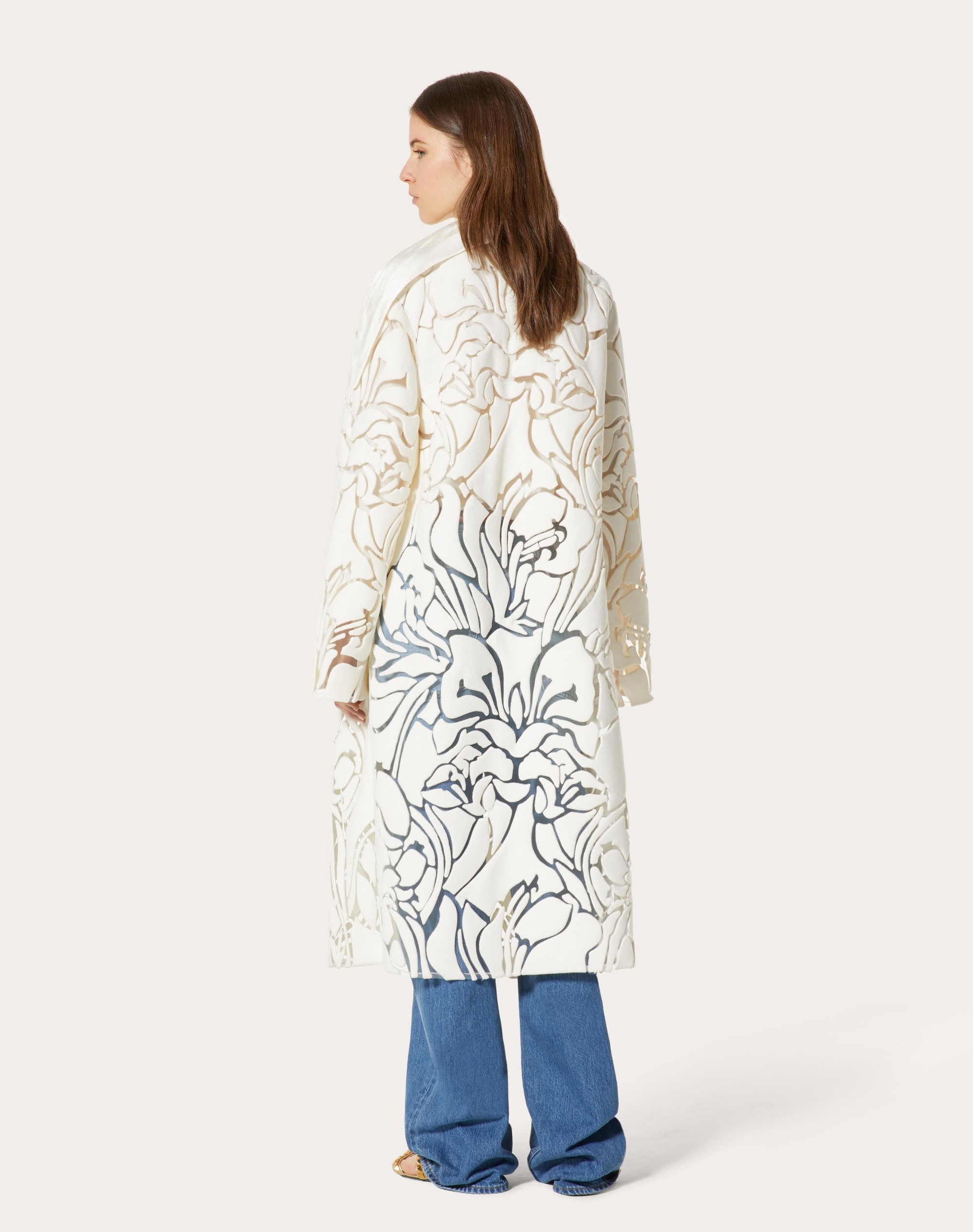 EMBROIDERED FELT COAT - 4