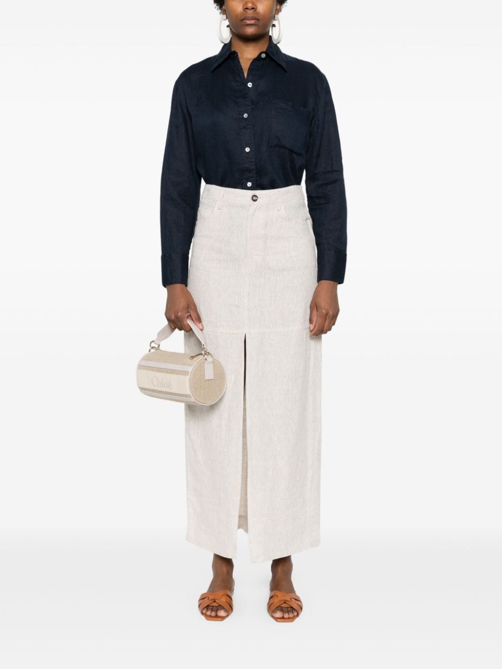 plain linen shirt - 2