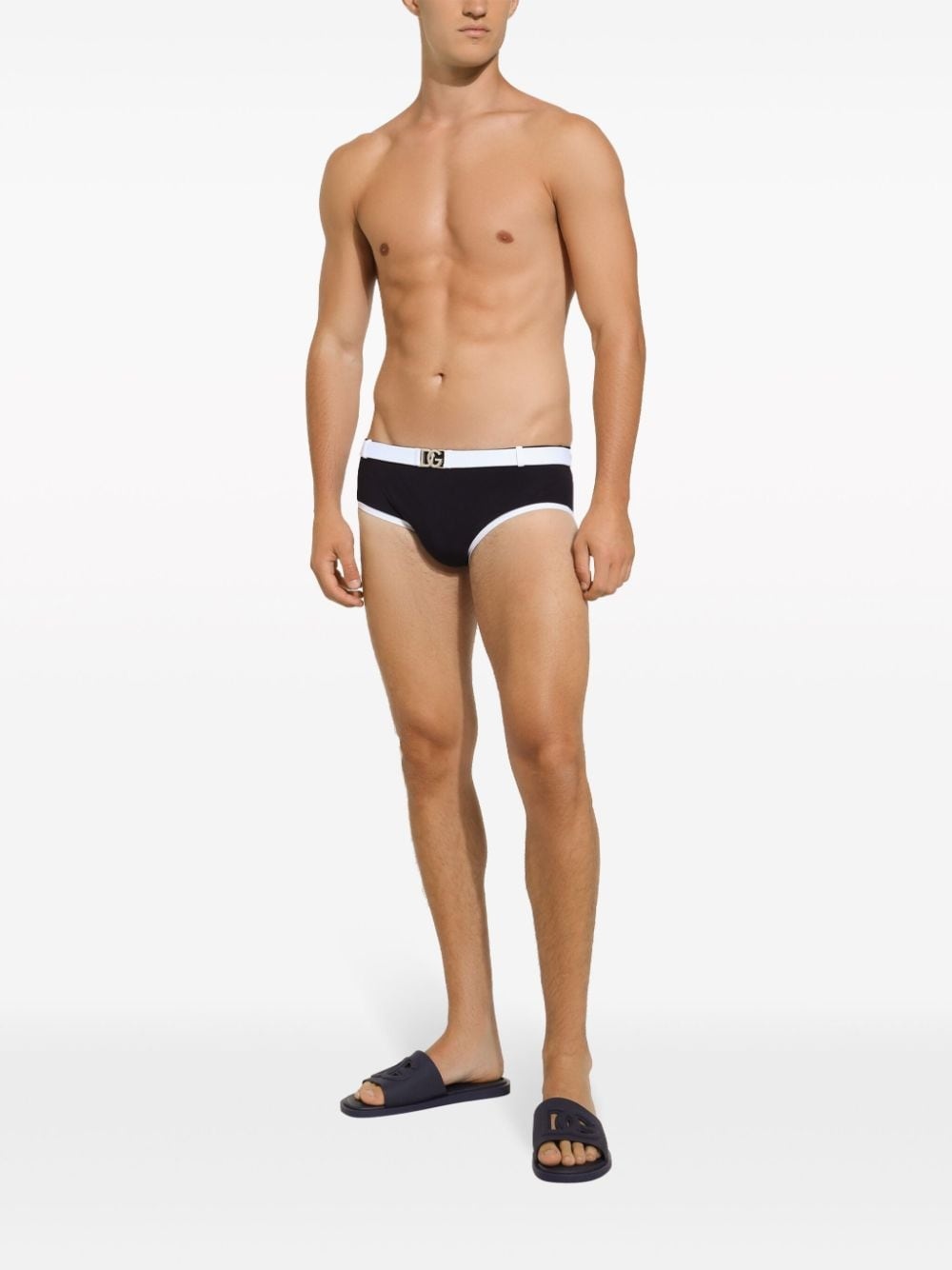 David logo-buckle swimming trunks - 3