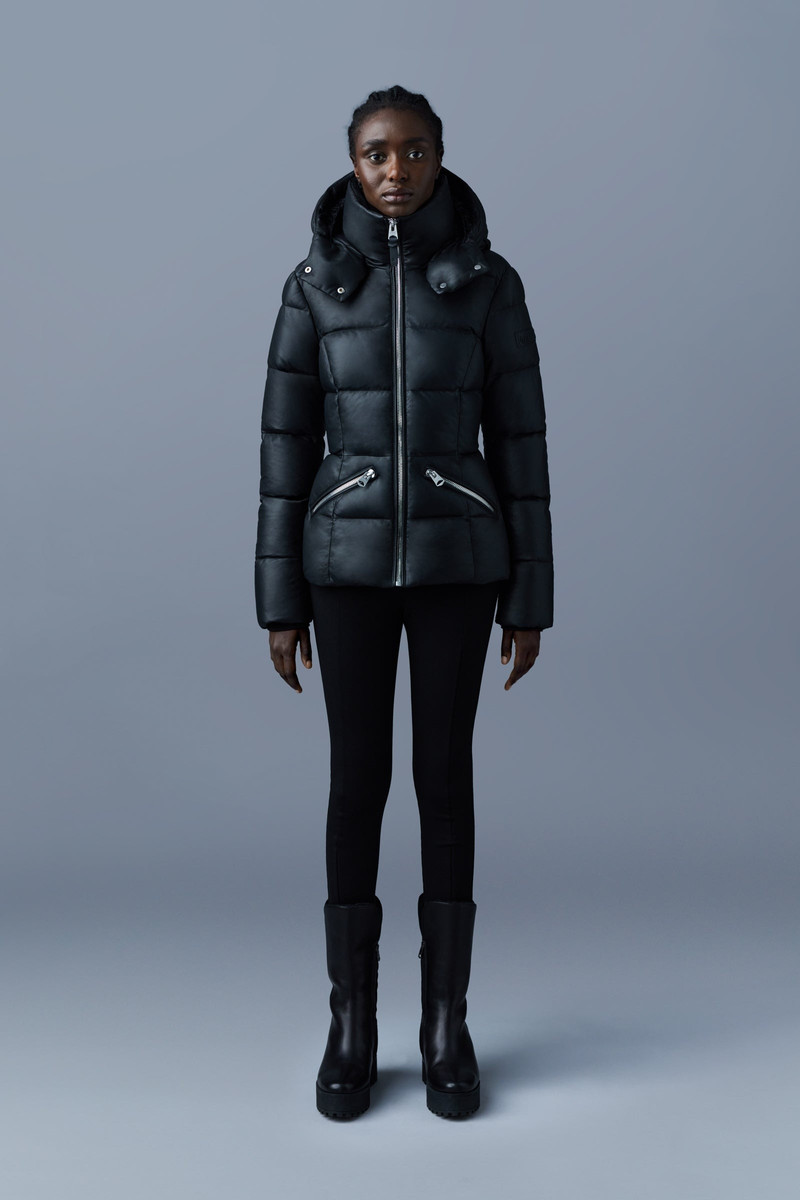 MACKAGE MADALYN (R) Leather down jacket with hood outlook