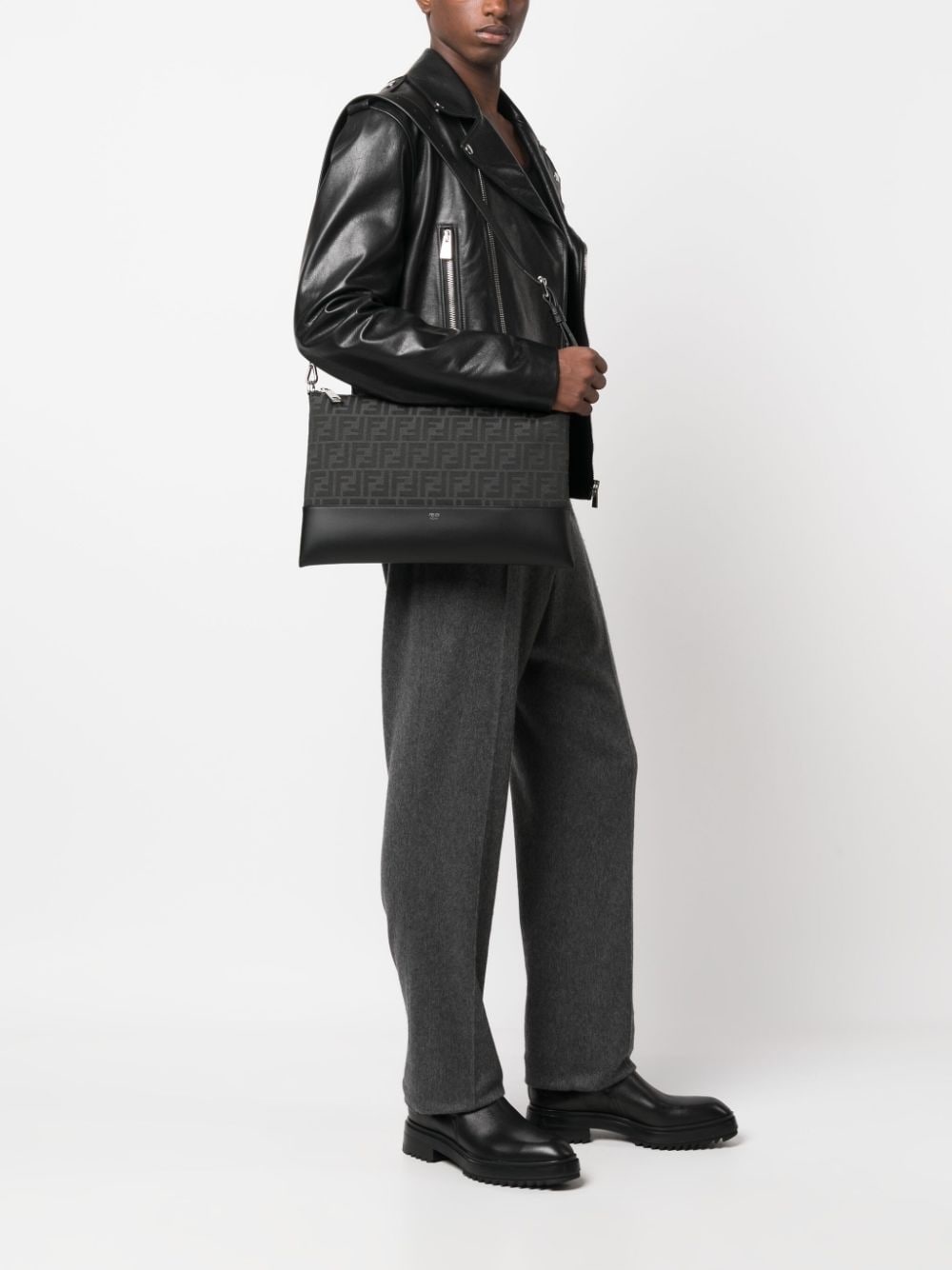 FF pattern shoulder bag - 2
