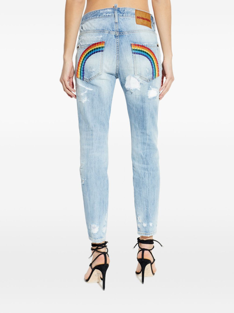 distressed rainbow trousers 4