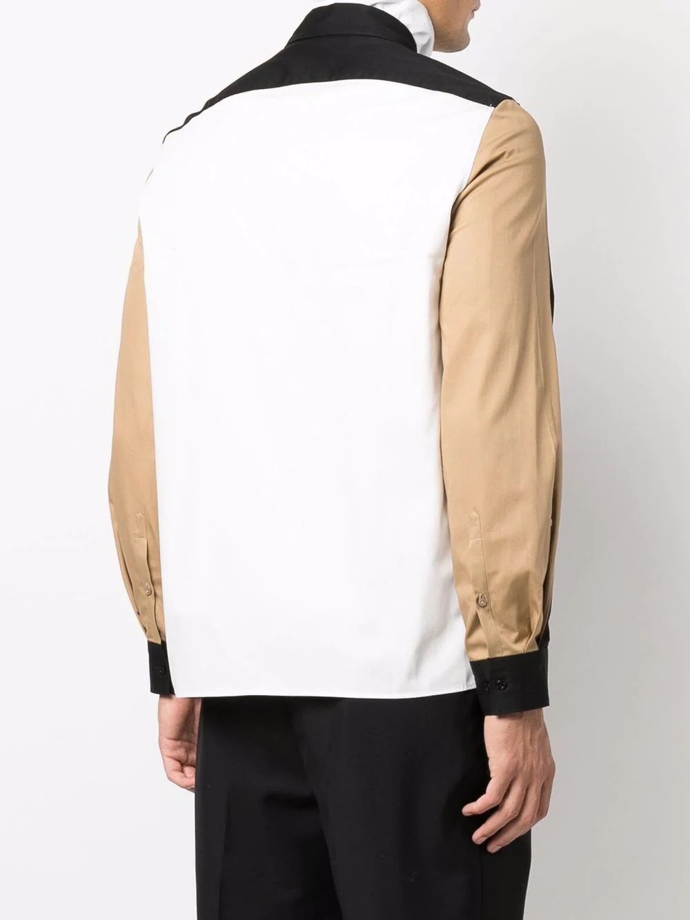 contrast-panel shirt - 4