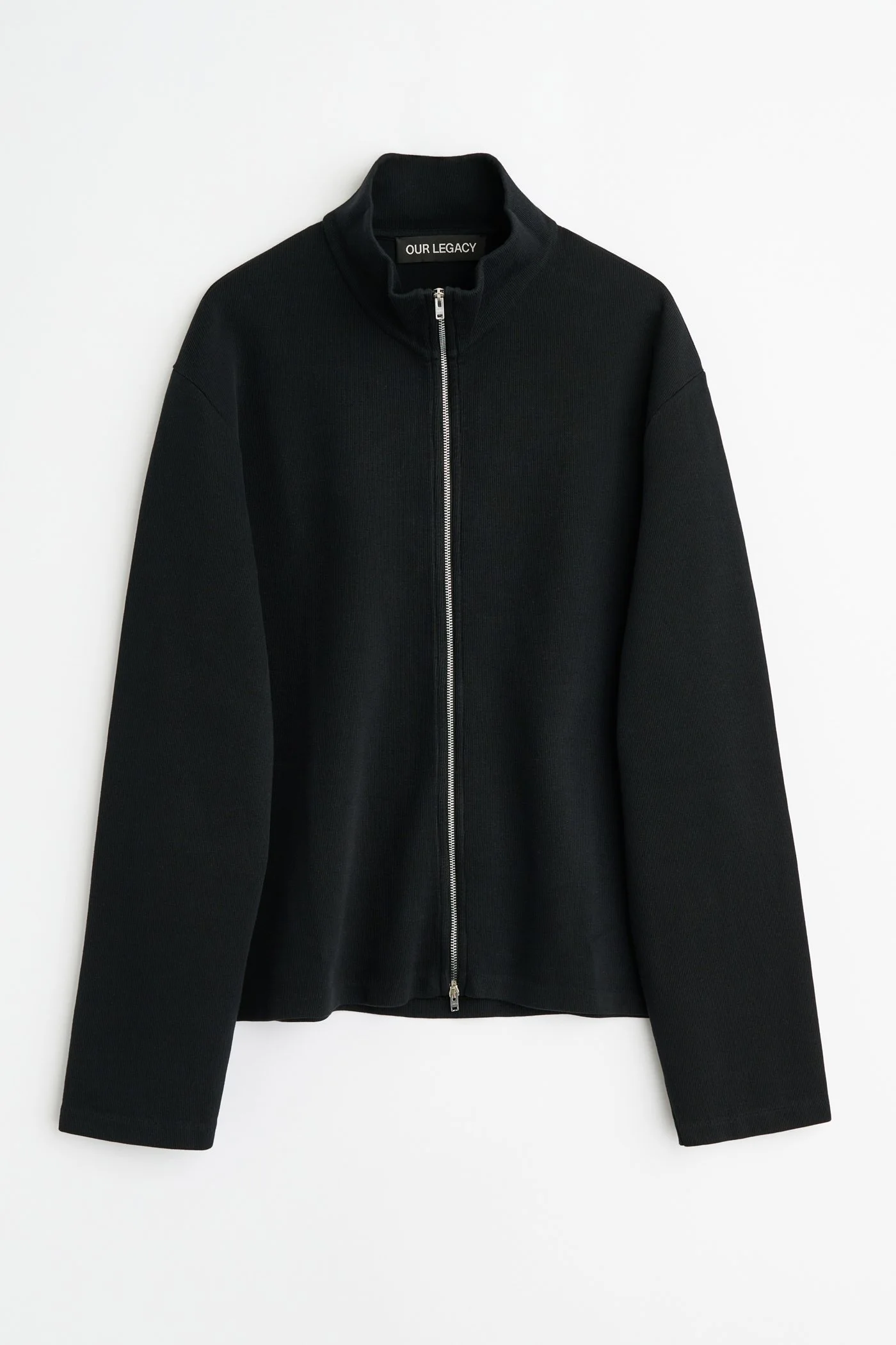 Shrunken Fullzip Black Athletic Rib - 1