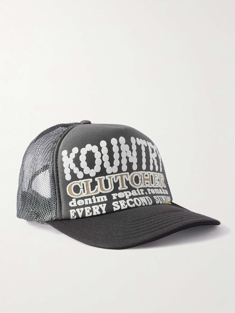 Kapital Kountry Pearl Clutcher Printed Canvas and Mesh Trucker Cap outlook