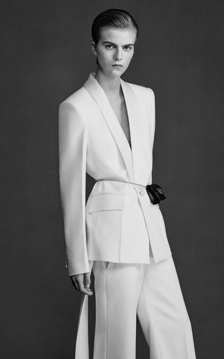 Shawl Collar Tuxedo Jacket ivory - 2