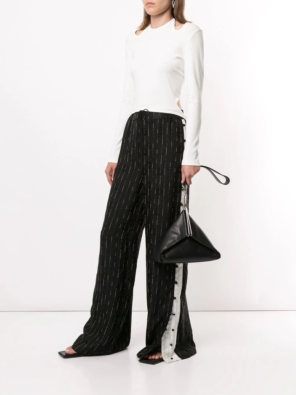 pinstripe track pants - 2