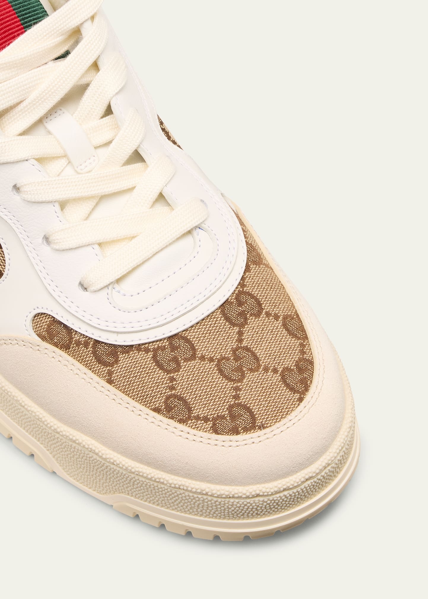 Men's Re-Web GG Supreme Canvas and Leather Sneakers - 5