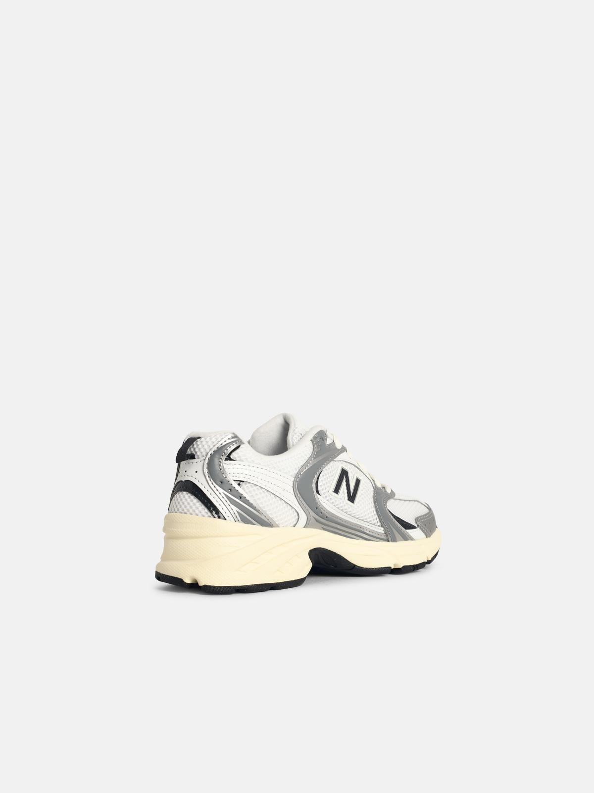 '530' WHITE FABRIC SNEAKERS - 3