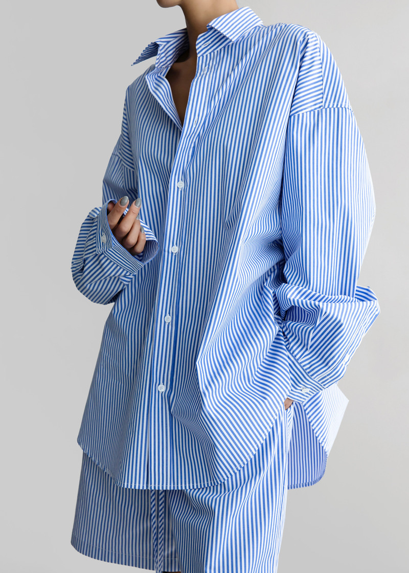 Rimini Bermuda Shorts - Blue/White Stripe 8