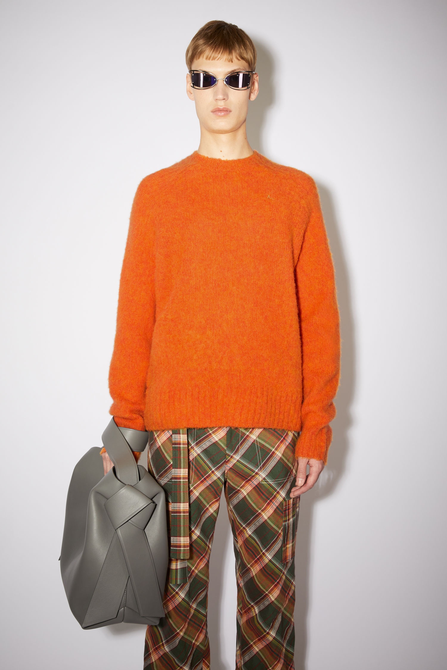 Brushed wool sweater - Mandarin orange - 2