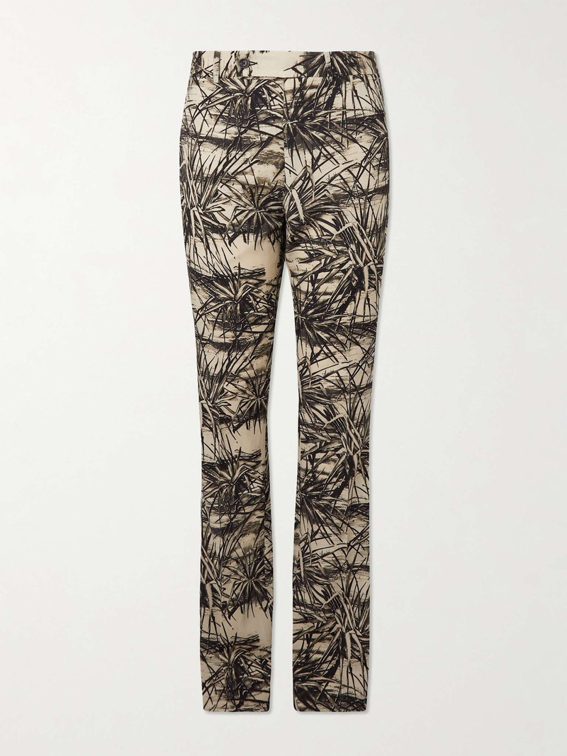 Aloha Pleated Printed Wool-Blend Suit Trousers - 1