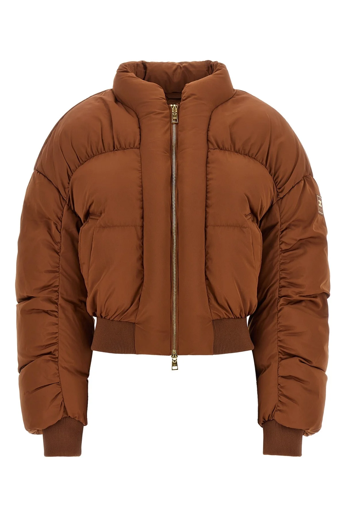 Down Jacket With Curled Sleeves - 1