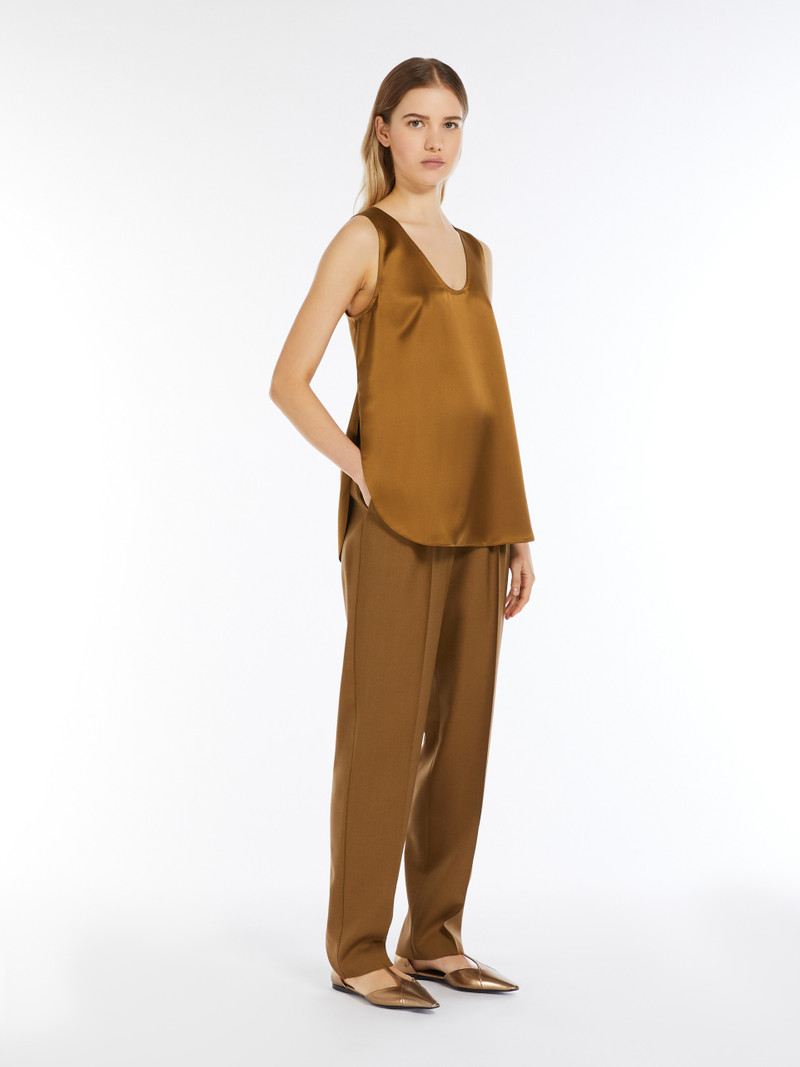 Max Mara FILLY Silk satin top outlook