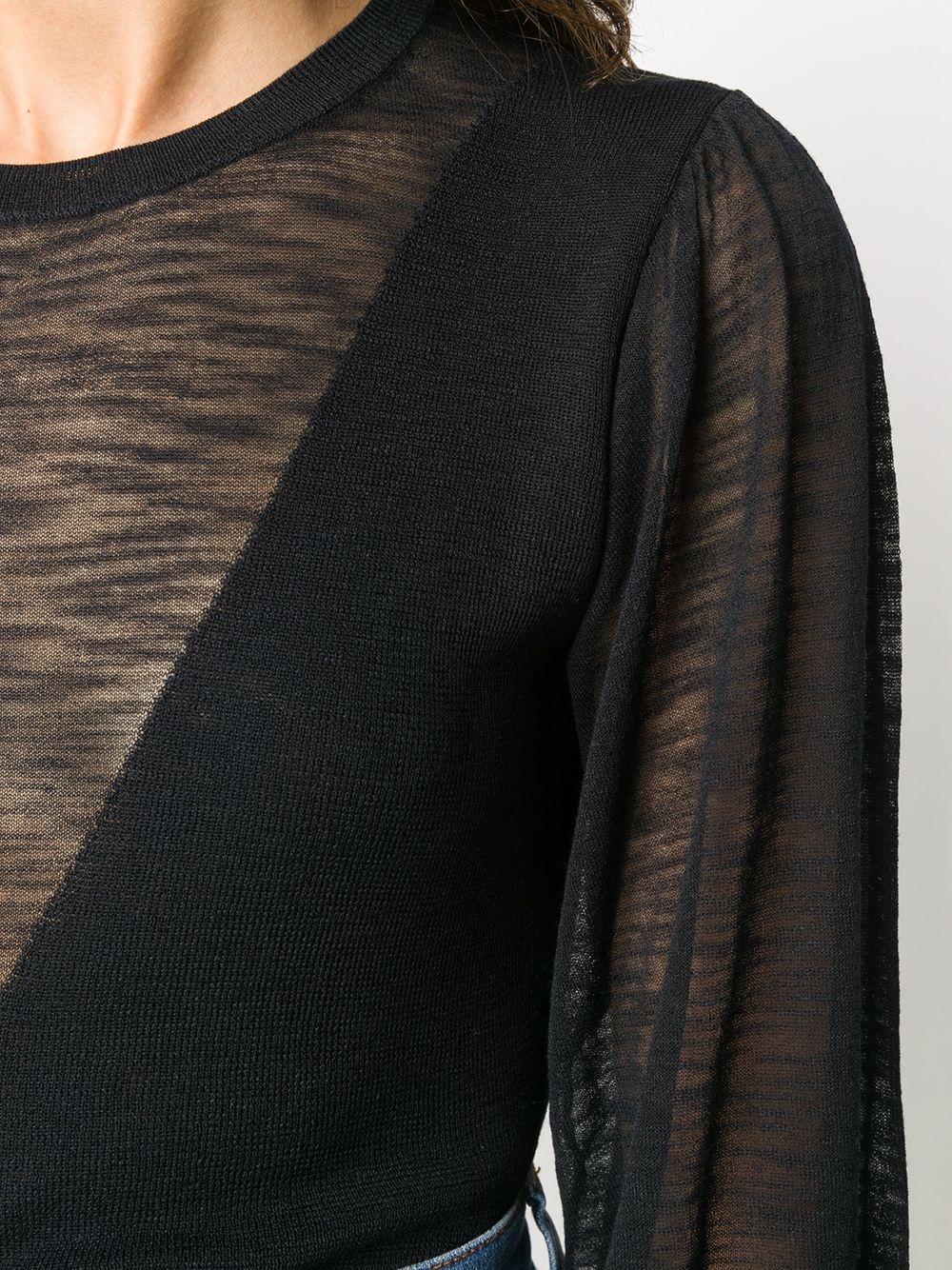 sheer-panel jumper - 5