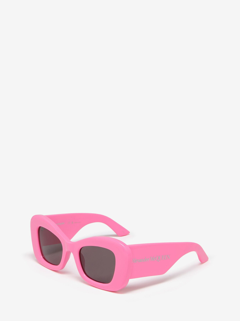 Alexander McQueen Women's Bold Cat-eye Sunglasses in Pink/smoke outlook