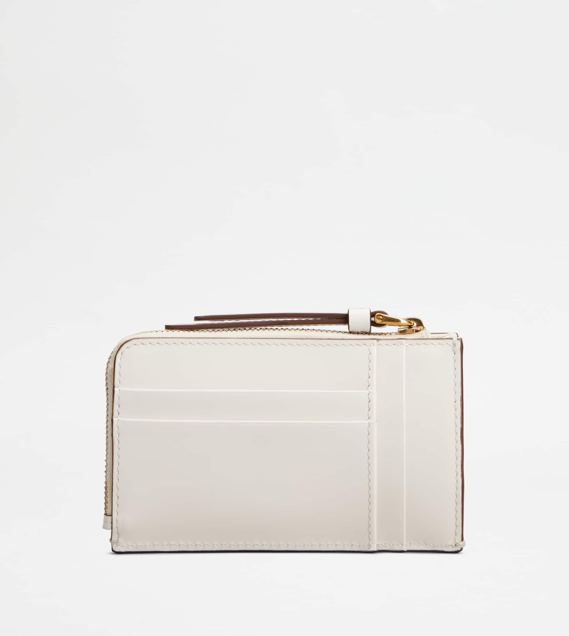 KATE KEY POUCH IN LEATHER - WHITE - 3