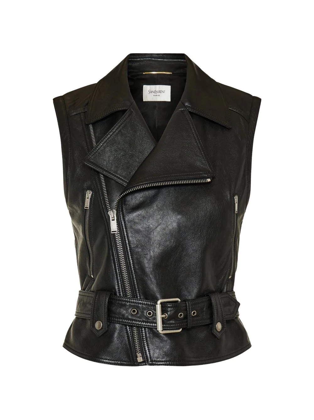 Saint Laurent Jackets Nero Calf Leather - 1