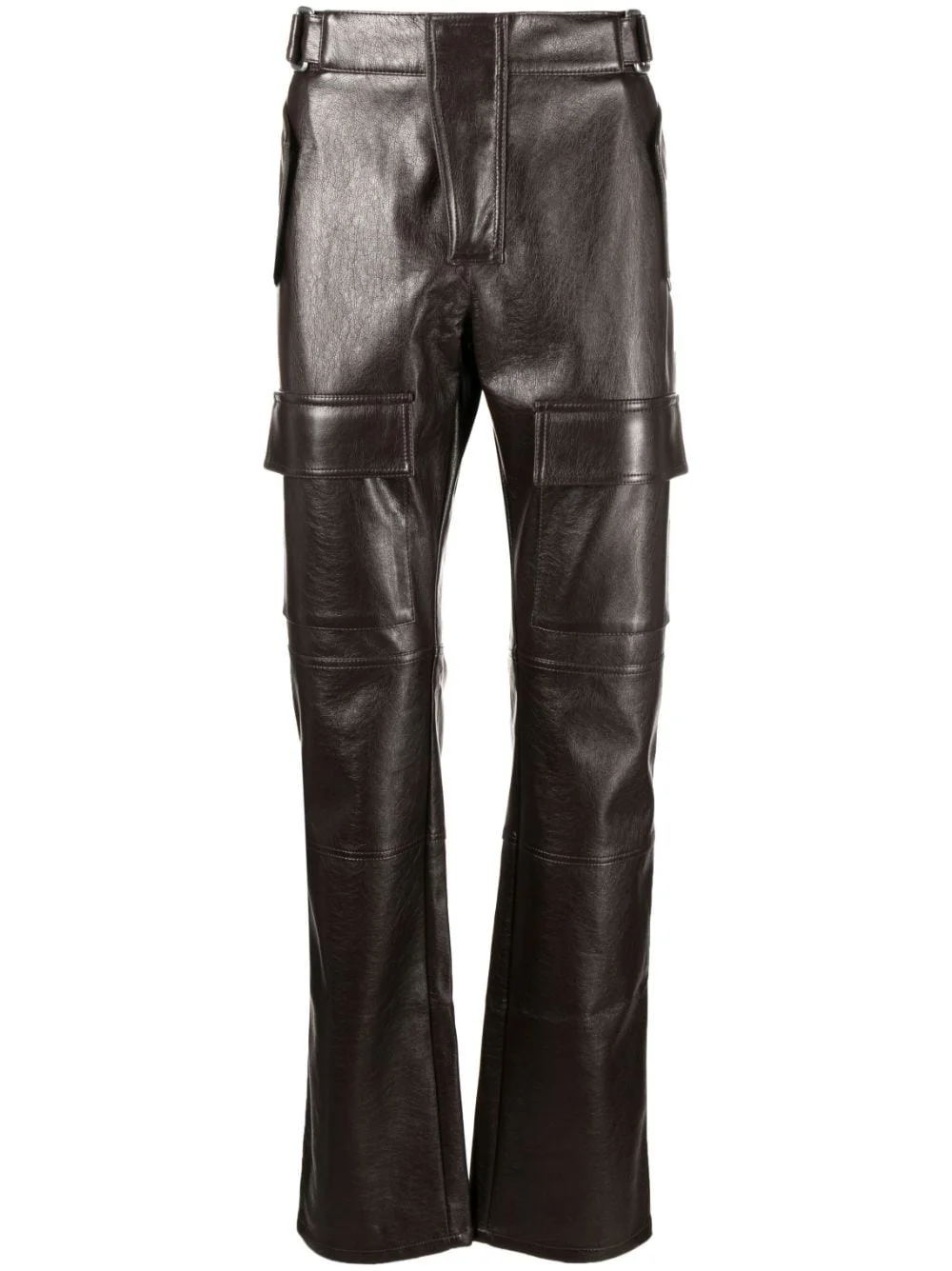 straight-leg biker trousers - 1