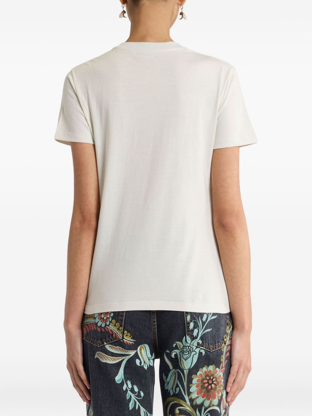 embellished floral-print T-shirt - 3