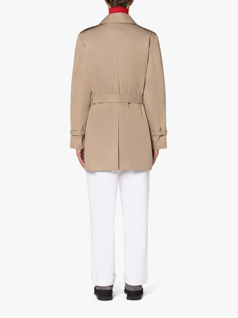 ST JOHN BEIGE GABARDINE COTTON SHORT TRENCH COAT 3