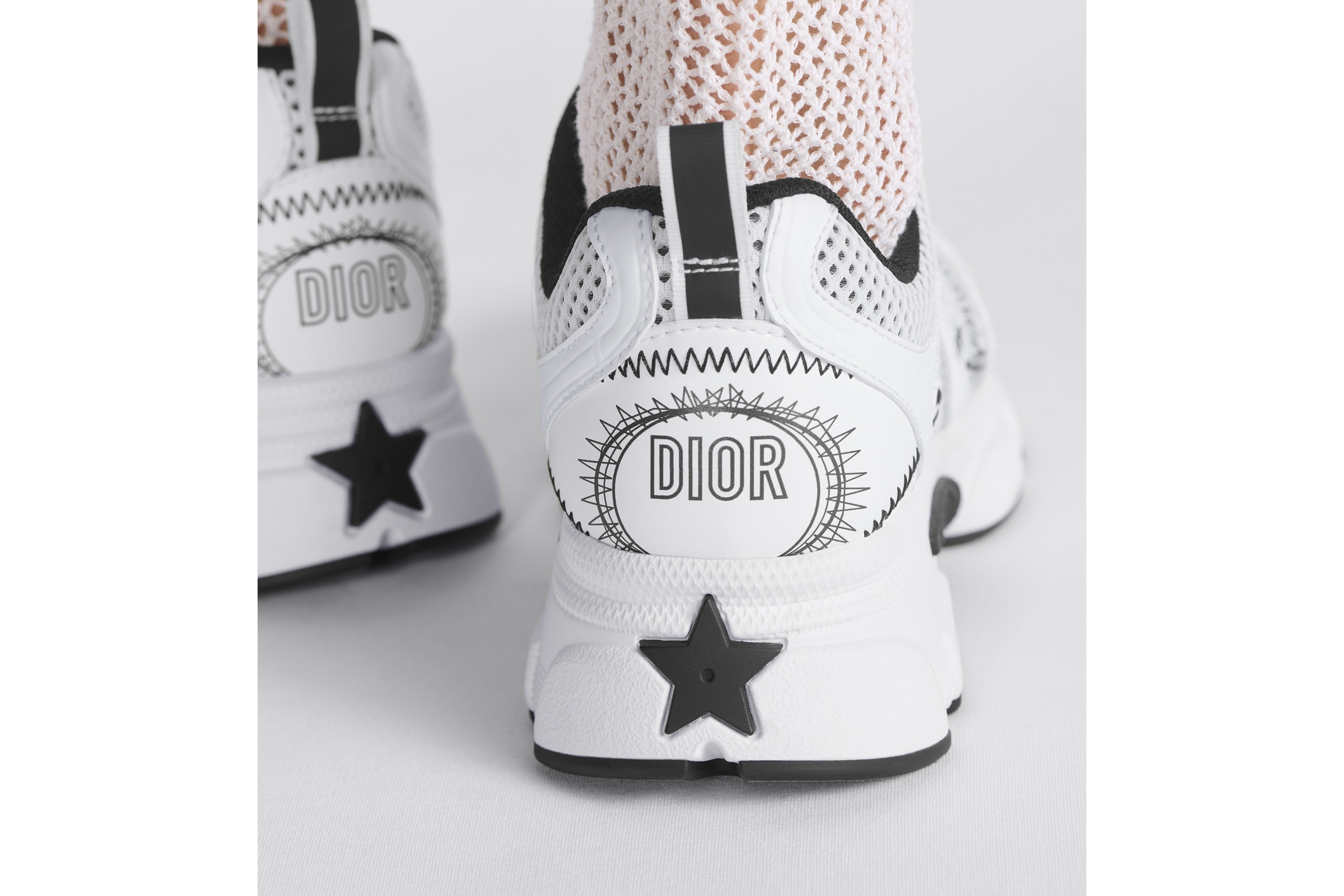 話題♪【DIOR】Chrono スニーカー 白 Dior Chrono Sneaker White Mesh with Silver-Tone and White