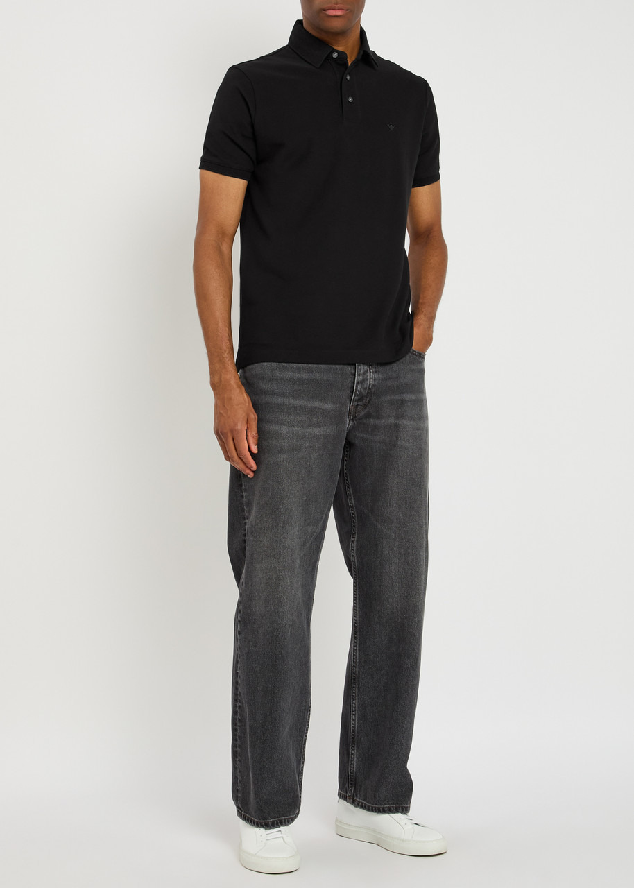Emporio Armani Logo Piqué Cotton Polo Shirt - 4