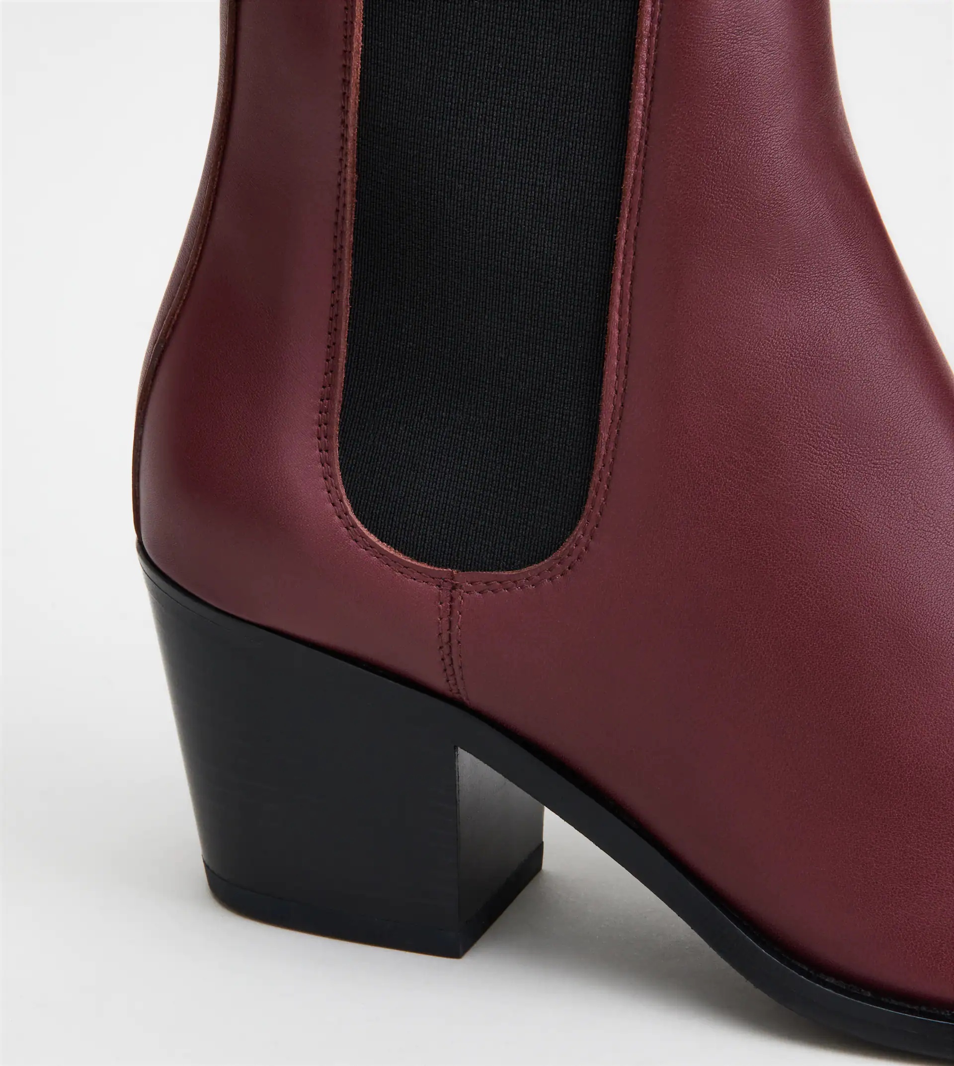 LEATHER BOOTS - BURGUNDY - 6