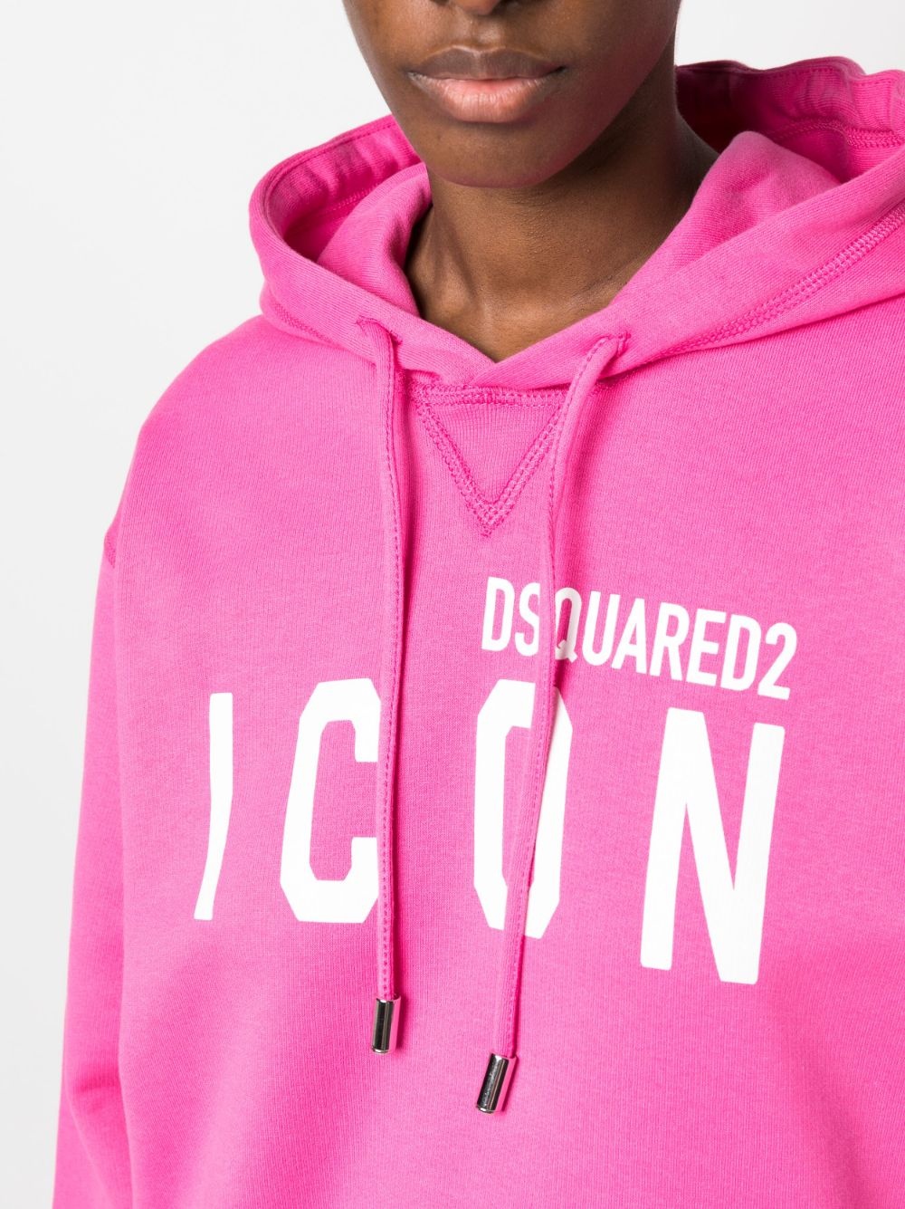logo-print drawstring hoodie - 5