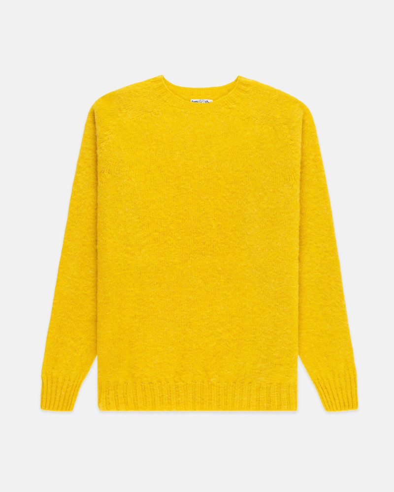 J. PRESS MADE-IN-SCOTLAND YELLOW SHAGGY DOG SWEATER  - TRIM FIT outlook