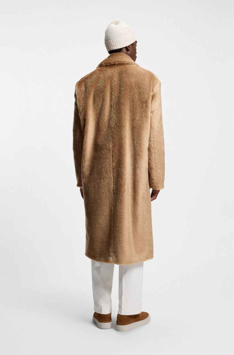 BOSS X STEIFF COAT IN TEXTURED WOOL AND COTTON 5