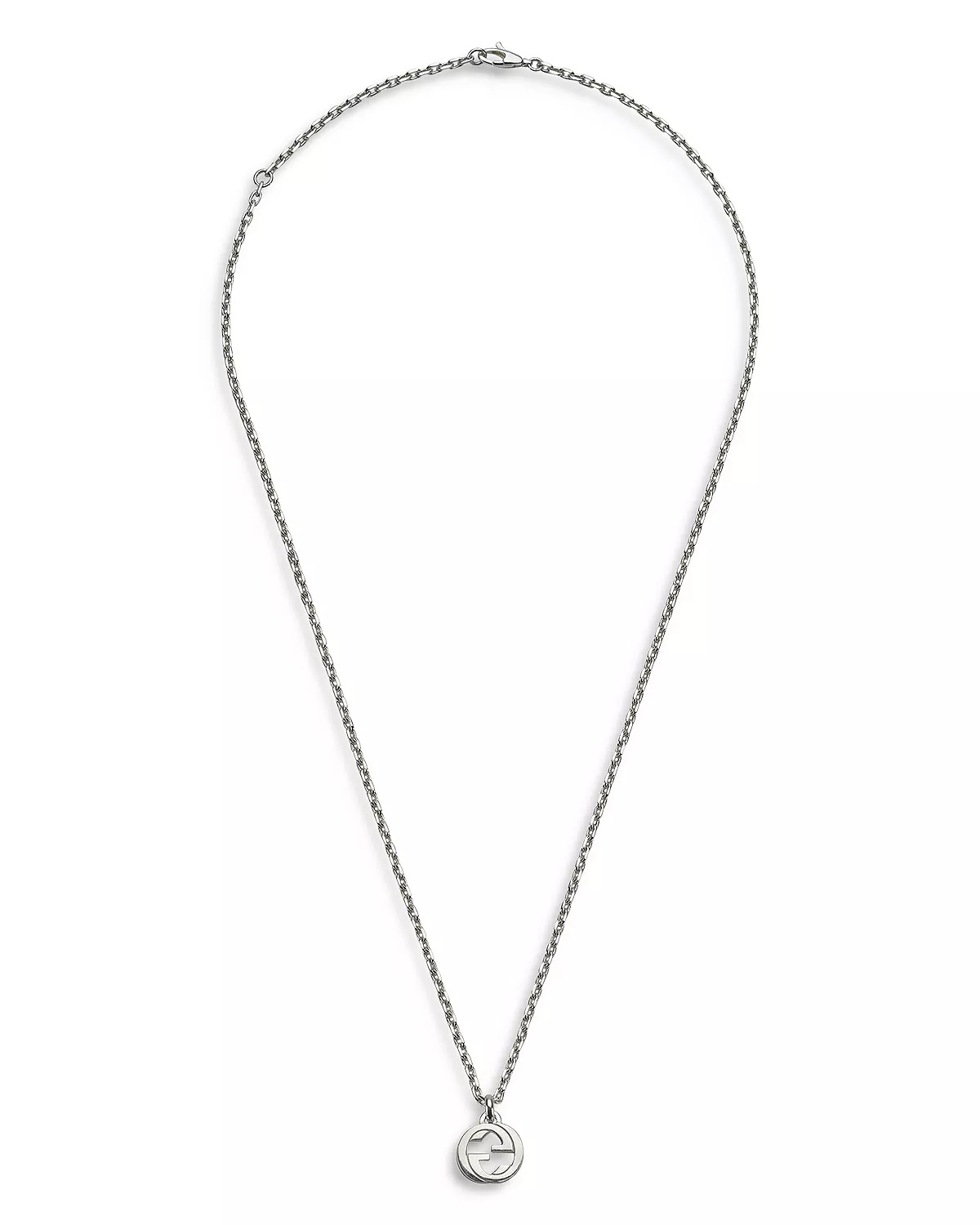 Sterling Silver Interlocking G Pendant Necklace, 17" - 2