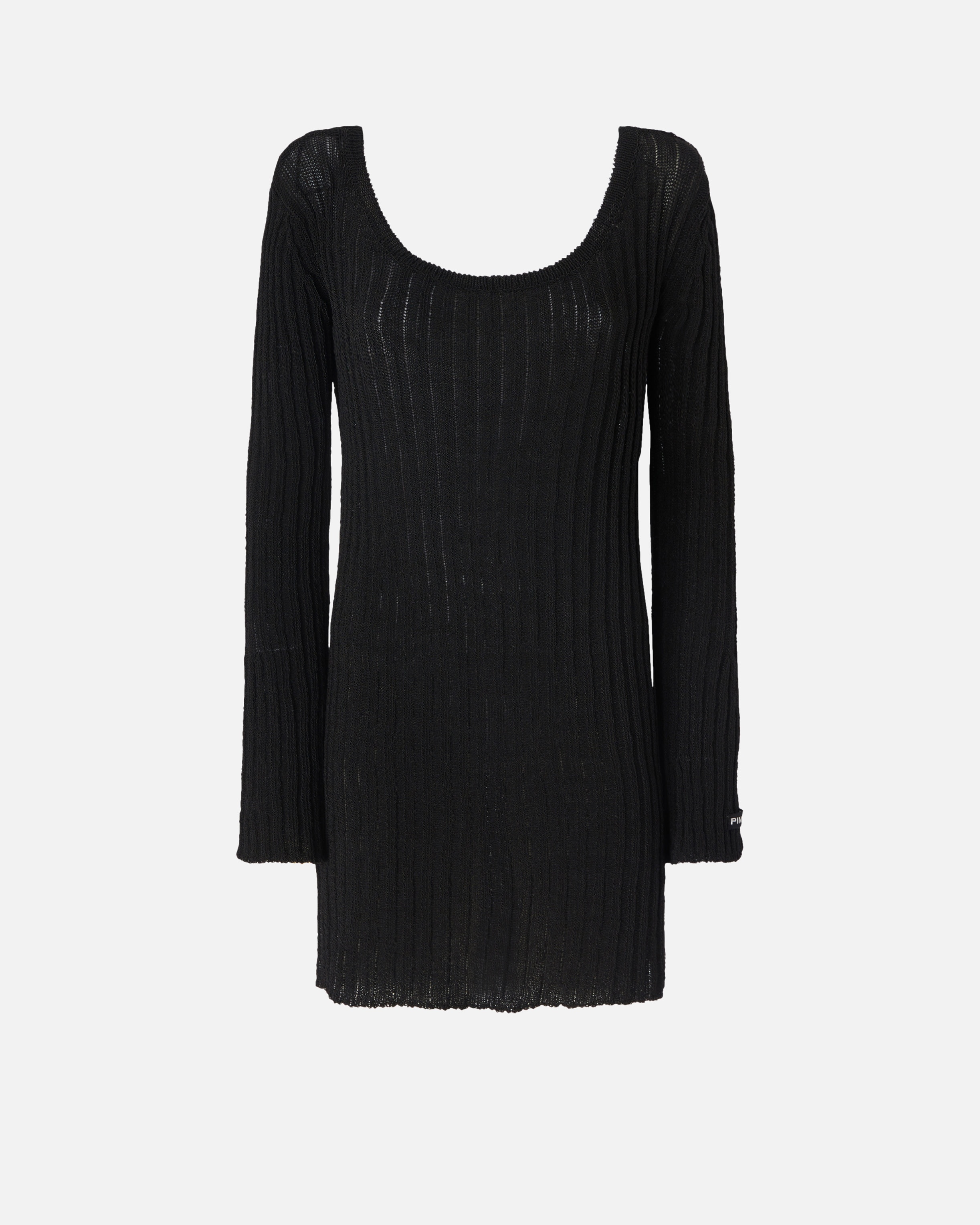 ROUND NECKLINE KNIT MINI DRESS - 2