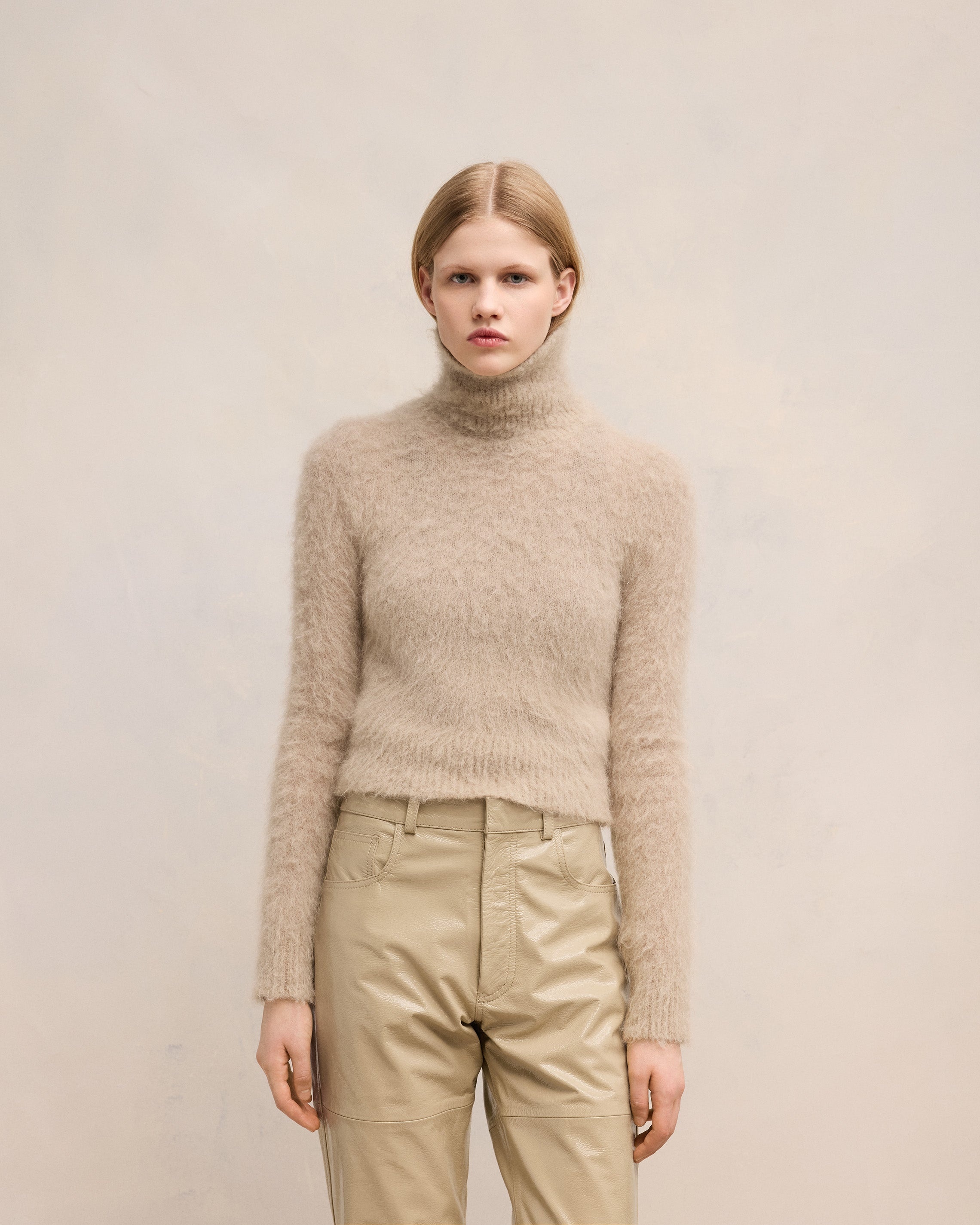 ALPACA MOHAIR BRUSHED SWEATER - 3
