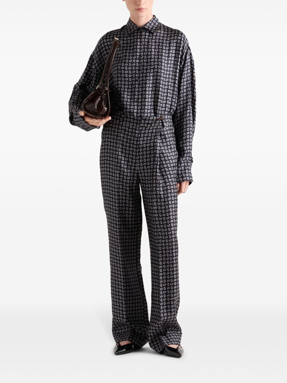 Printed twill silk shirt - 2
