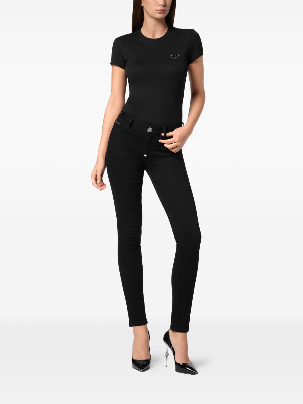 logo-patch jeggings - 2