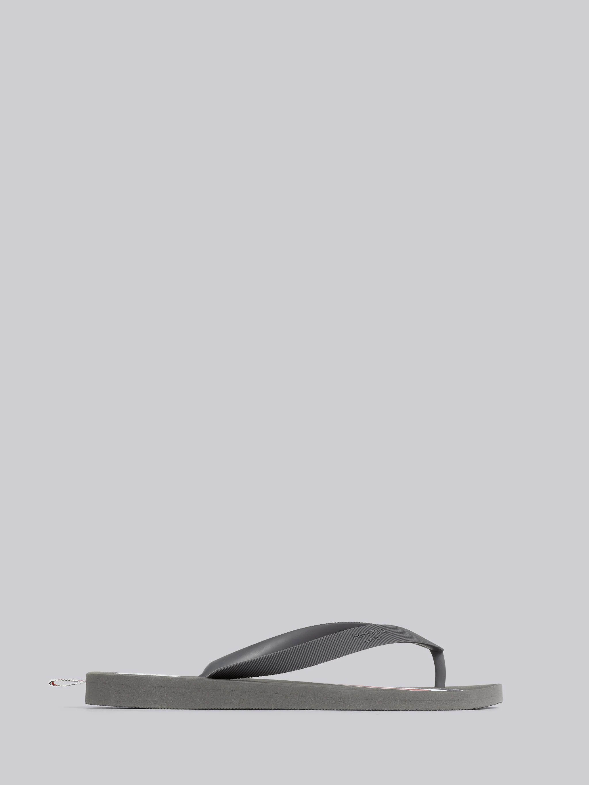 Medium Grey Molded Rubber Stripe Flip Flop - 1