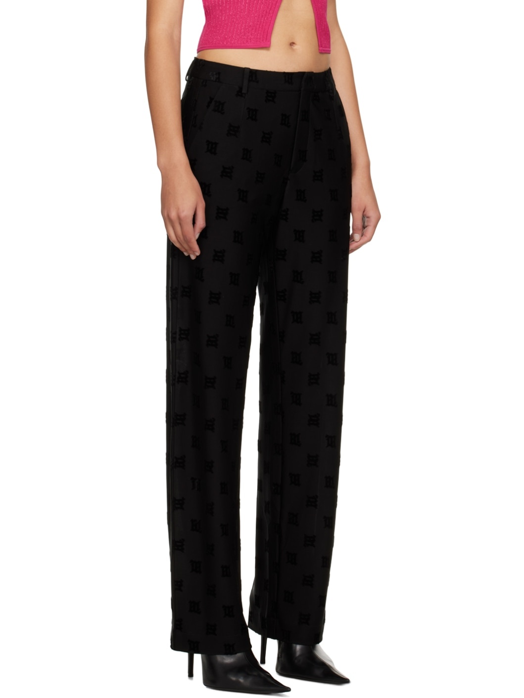 SSENSE Exclusive Black Monogram Trousers - 2