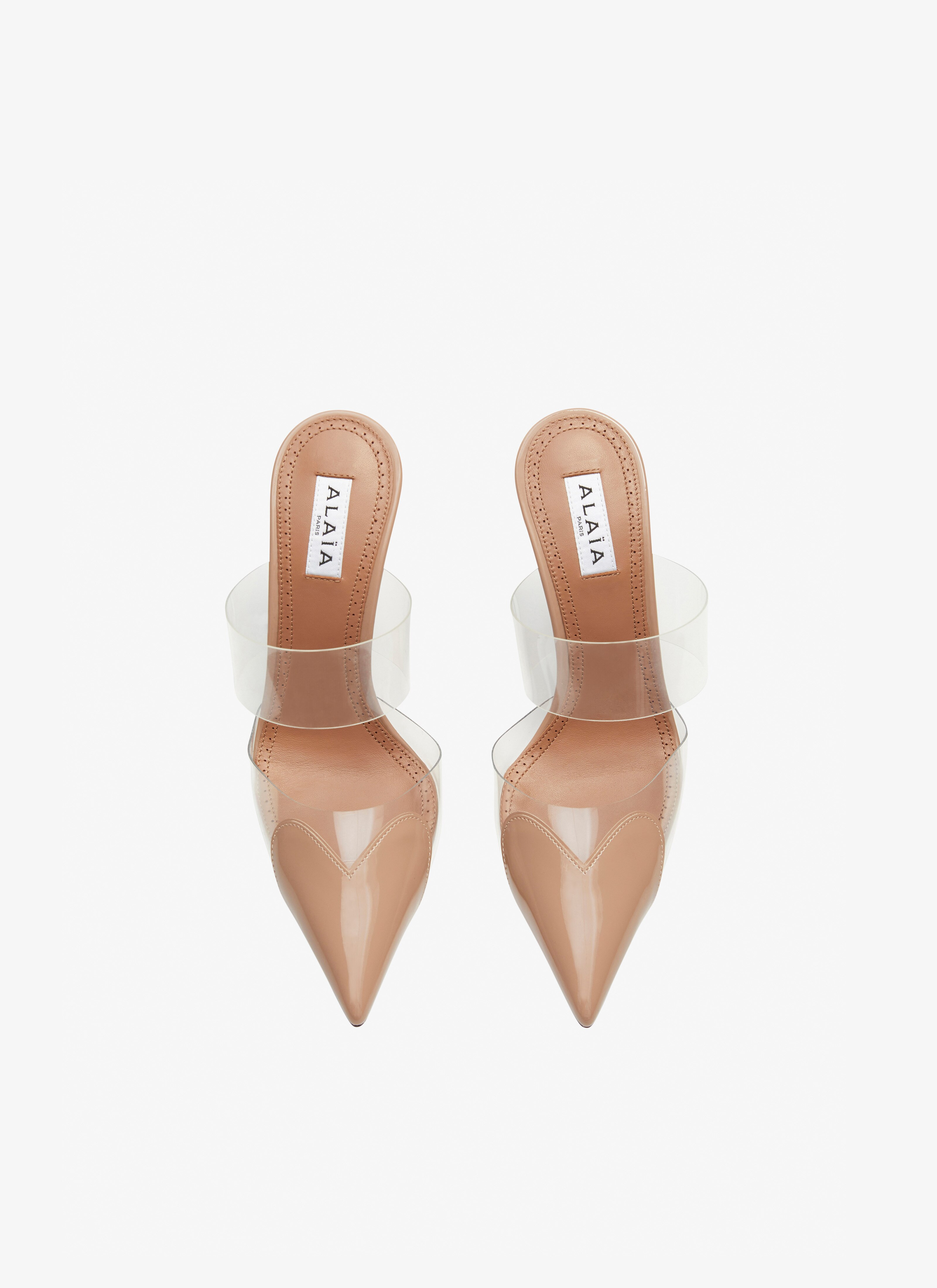 HEART MULES IN PATENT CALFSKIN - 3