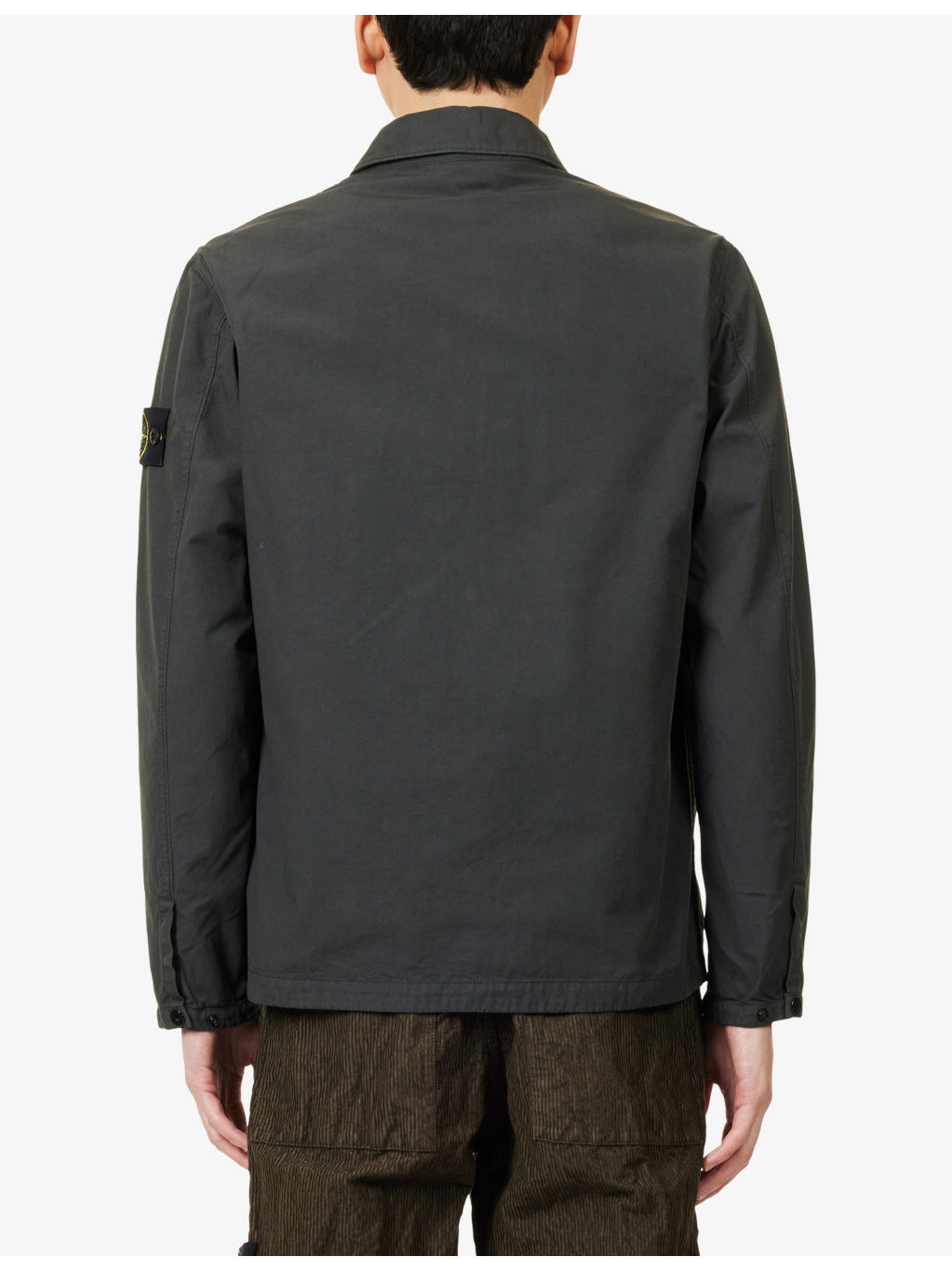 Canvas Weave Logo-Patch Cotton Jacket - 4