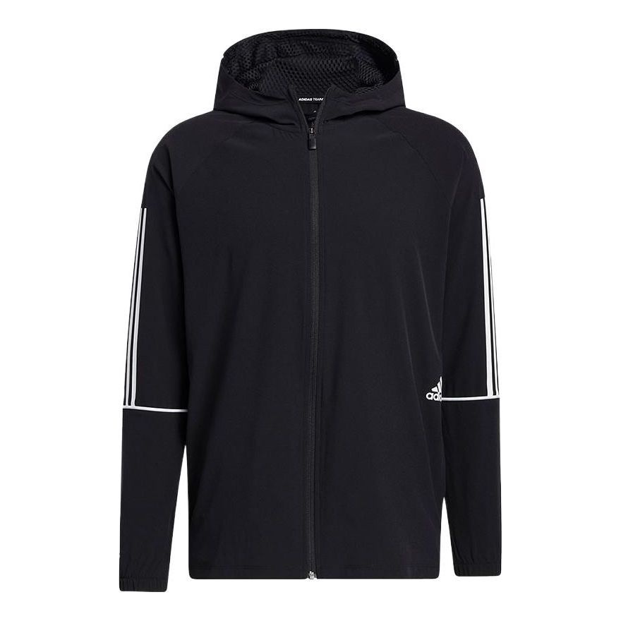 adidas Zipper Sports Hooded Jacket Black GL4799 - 1