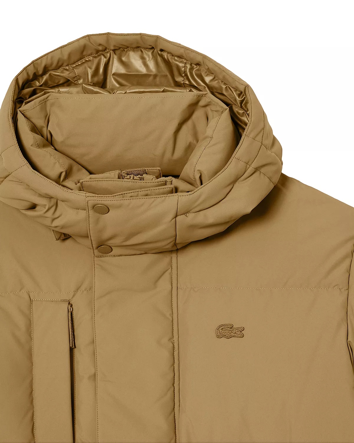 Lacoste Hooded Zip Down Puffer Jacket - 5