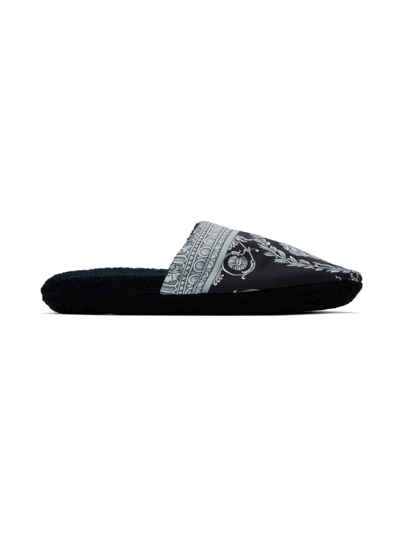 Black Baroque Slippers - 1