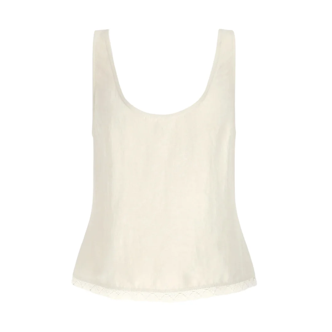 Lace Edge Scoop Cami - 1