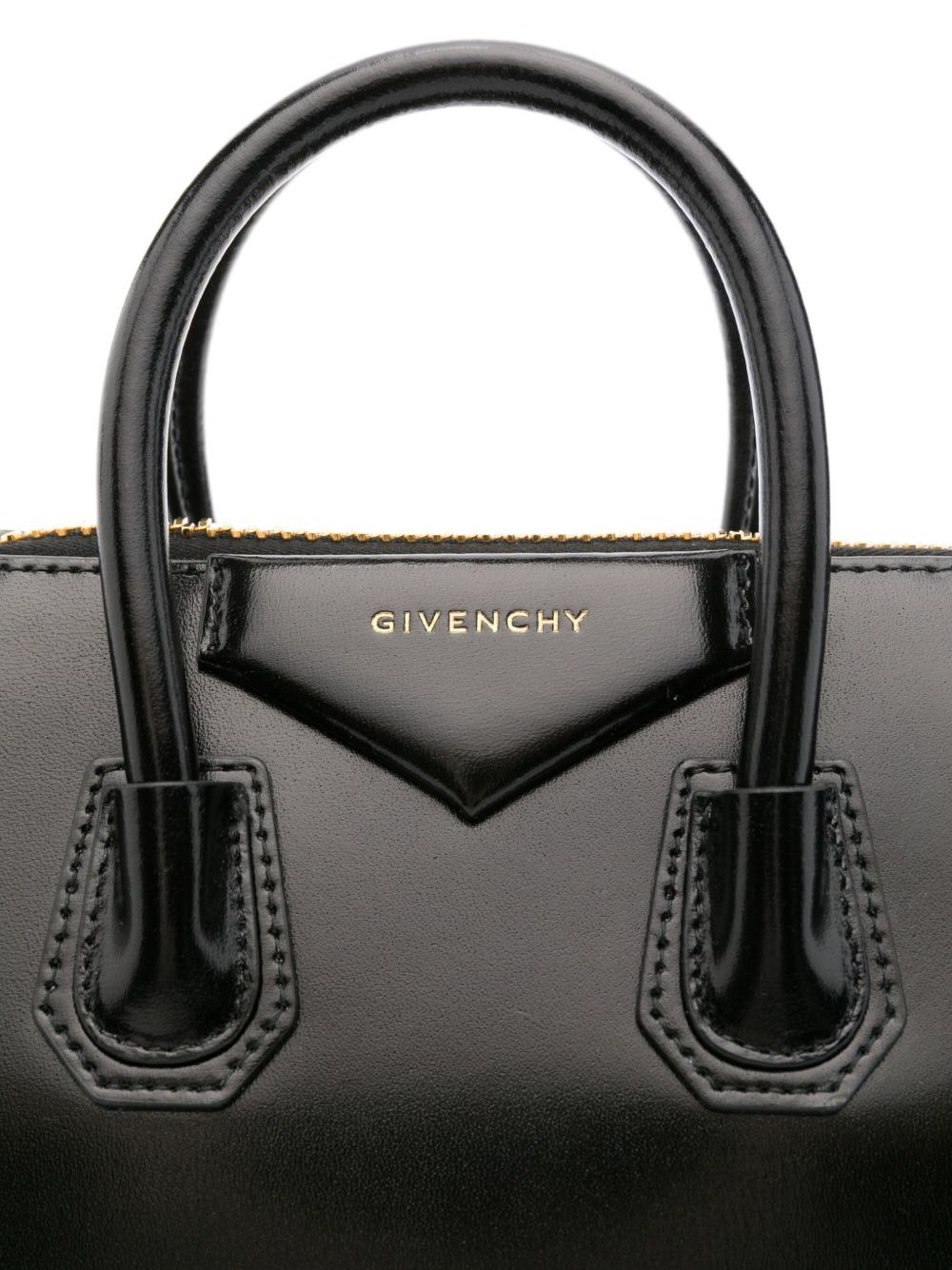 mini Antigona patent-leather top-handle tote bag - 4