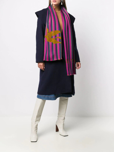 Etro Pegaso striped scarf outlook