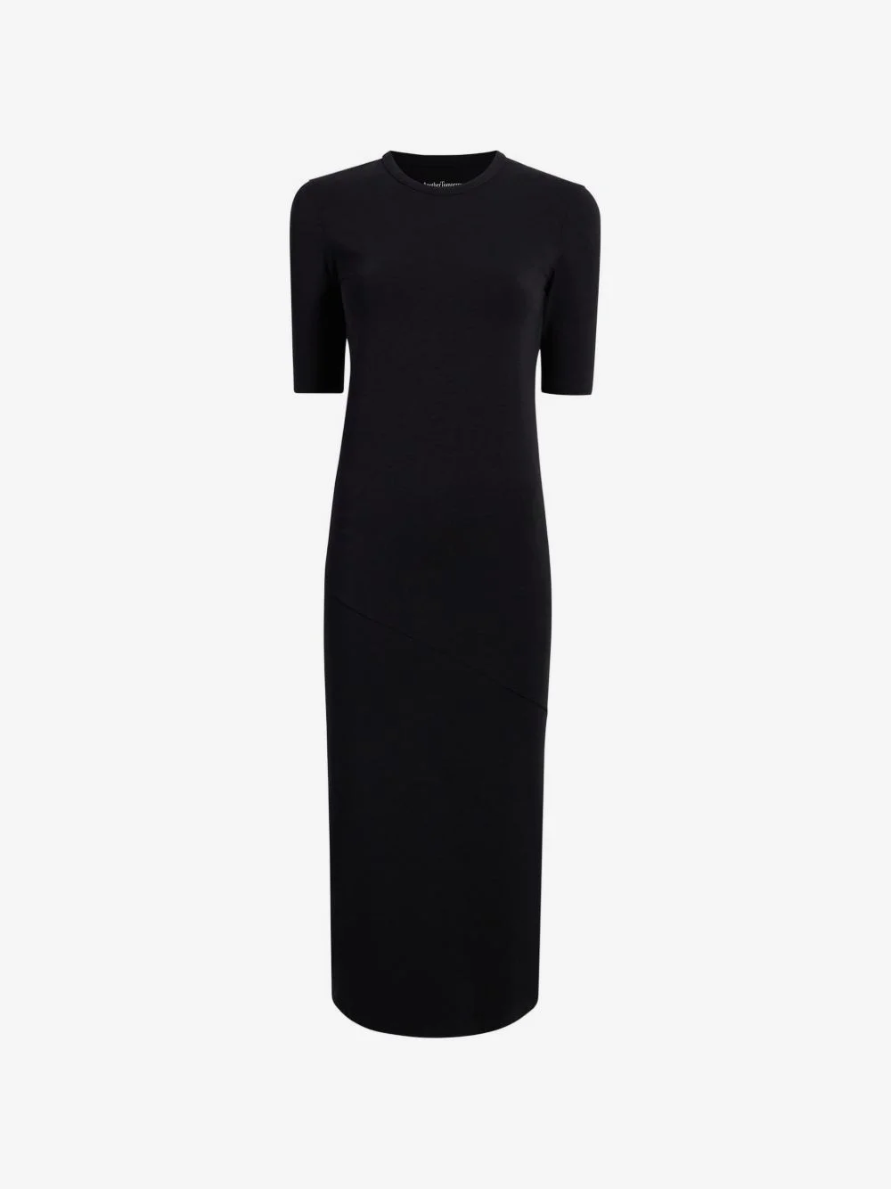 elbow-sleeve midi dress - 1