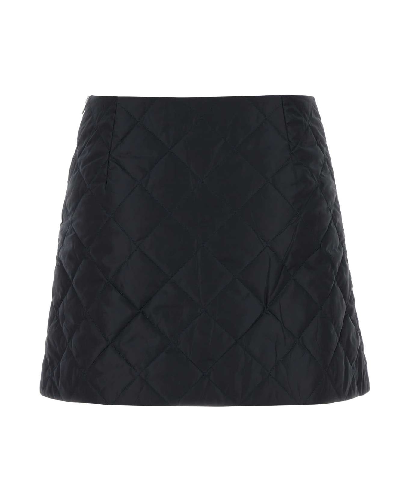 Dark Blue Re-nylon Mini Skirt - 2