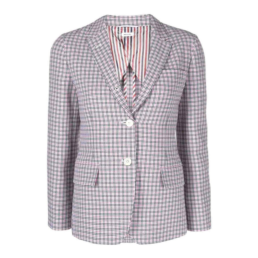 Thom Browne Ladies Small Check Cotton Jacket - 5